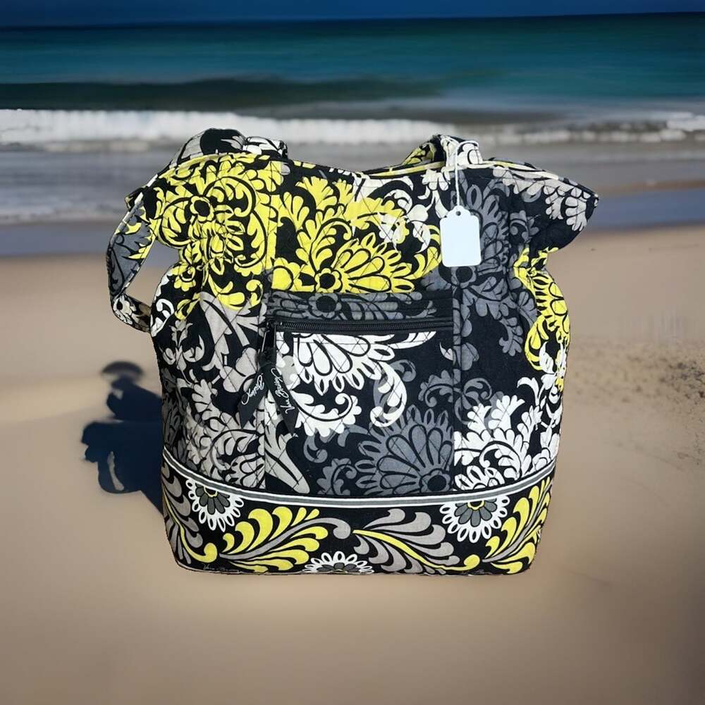 Vera Bradley (2010) Retired Baroque Ornate Scrollwork Shoulder Tote Purse Y2K